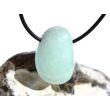 Hemimorphit türkisblau Trommelstein / Schmuckstein gebohrt - Sonderqualität - ca. 2,8 cm x 1,9 cm x 1,3 cm