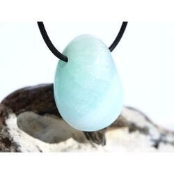 Hemimorphit t�rkisblau Trommelstein / Schmuckstein gebohrt - AA-Sonderqualit�t - ca. 3,1 cm x 2,3 cm x 1,7 cm