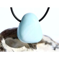 Hemimorphit t�rkisblau Trommelstein / Schmuckstein gebohrt - AA-Sonderqualit�t - ca. 2,8 cm x 2,3 cm x 1,7 cm