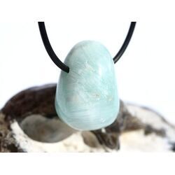 Hemimorphit t�rkisblau Trommelstein / Schmuckstein gebohrt - Sonderqualit�t - ca. 2,7 cm x 1,8 cm x 1,8 cm