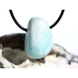 Hemimorphit türkisblau Trommelstein / Schmuckstein gebohrt - Sonderqualität - ca. 2,7 cm x 1,8 cm x 1,8 cm