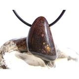 Bronzit Trommelstein / Schmuckstein gebohrt - ca. 3 cm x...