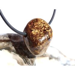 Bronzit Trommelstein gebohrt - Sonderqualit�t - ca. 2,3 cm x 1,8 cm x 1,3 cm