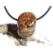 Bronzit Trommelstein gebohrt - Sonderqualität - ca. 2,3 cm x 1,8 cm x 1,3 cm
