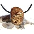Bronzit Trommelstein gebohrt - Sonderqualität - ca. 2,3 cm x 1,8 cm x 1,3 cm