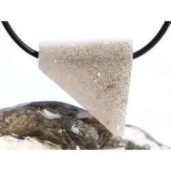 Chalcedon wei� Schmuckstein / Scheibenstein gebohrt - Handarbeit - Sonderqualit�t - ca. 2,8 cm x 2,7 cm x 0,9 cm