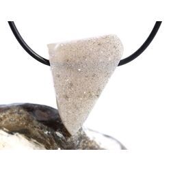 Chalcedon wei� Schmuckstein / Scheibenstein gebohrt - Handarbeit - Sonderqualit�t - ca. 3,2 cm x 2,4 cm x 0,8 cm