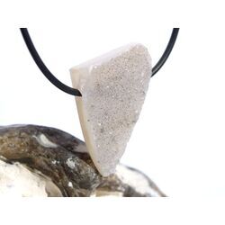 Chalcedon wei� Schmuckstein / Scheibenstein gebohrt - Handarbeit - Sonderqualit�t - ca. 3,2 cm x 2,4 cm x 0,8 cm