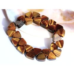 Tigerauge Armband Dreiecke Schmucksteine / Scheibensteine...