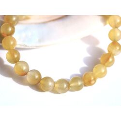 Karneol Armband / Kugelarmband gelb (gebr.) - Sonderqualit�t - Kugeln 8 mm (Carneol) - ca. 17 cm