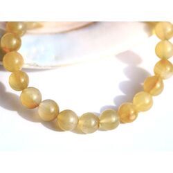 Karneol Armband / Kugelarmband gelb (gebr.) - Sonderqualit�t - Kugeln 8 mm (Carneol) - ca. 19 cm