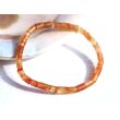 Karneol Armband orange (gebr.) Zylinder 4 mm (Carneol) - Sonderqualität - ca. 18 cm
