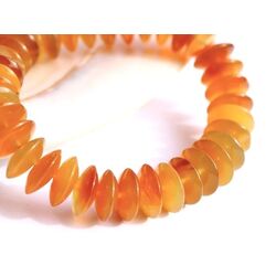 Karneol Armband orange (gebr.) Buttons 12 x 4,5 mm (Carneol) - Sonderqualit�t - ca. 17 cm
