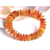 Karneol Armband orange (gebr.) Buttons 12 x 4,5 mm...