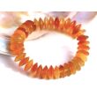 Karneol Armband orange (gebr.) Buttons 12 x 4,5 mm (Carneol) - Sonderqualität - ca. 17 cm