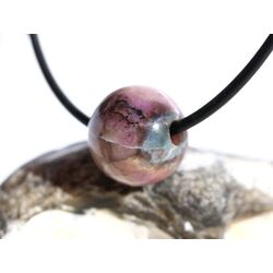 Sugilith mit Richterit Kugel gebohrt - Rarit�t - sch�ne...