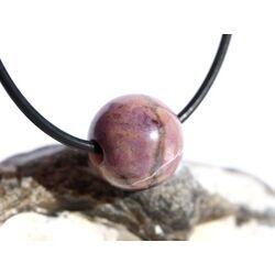 Sugilith mit Richterit Kugel gebohrt - Rarit�t - sch�ne Qualit�t - ca.15 mm