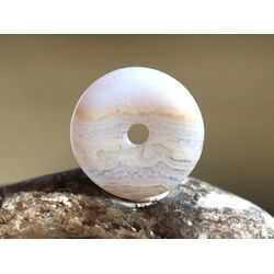 Chalcedon blau geb�ndert Donut 13 mm (2,5 mm stark) - Rarit�t -