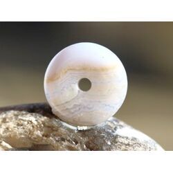 Chalcedon blau geb�ndert Donut 13 mm (2,5 mm stark) - Rarit�t -