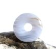 Chalcedon blau gebändert Donut 20-22 mm (2-4,5 mm stark) - Rarität -