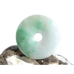 Jadeit (Burma Jade) gr�n Donut 33 mm (4,5 mm stark) - Sonderqualit�t - Rarit�t - Handarbeit -