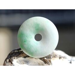 Jadeit (Burma Jade) gr�n Donut 33 mm (4,5 mm stark) - Sonderqualit�t - Rarit�t - Handarbeit -