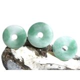 Jadeit (Burma Jade) grün Donut 33 mm (4,5 mm stark)...