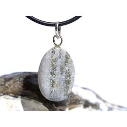 Dolomit mit Pyrit (Zuckerdolomit) Schmuckstein / Rohstein / Scheibenstein - Anh�nger �se - Sonderqualit�t - Rarit�t - ca. 3,3 cm x 1,6 cm x 0,6 cm