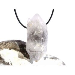 Bergkristall Skelettquarz / Elestial XXL Natur-Kristall Doppelender gebohrt - Rarit�t - Sonderqualit�t - ca. 5,2 cm x 2,2 cm x 1,9 cm - Sonderpreis wg. Makel -