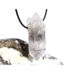 Bergkristall Skelettquarz / Elestial XXL Natur-Kristall Doppelender gebohrt - Rarit�t - Sonderqualit�t - ca. 5,2 cm x 2,2 cm x 1,9 cm - Sonderpreis wg. Makel -