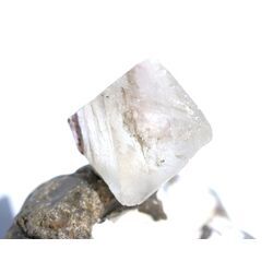 Fluorit wei�-violett Kristall / Oktaeder / Rohstein - Sonderqualit�t - ca. 3,6 cm x 3,5 cm x 3,5 cm