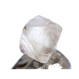 Fluorit weiß-violett Kristall / Oktaeder / Rohstein - Sonderqualität - ca. 3,6 cm x 3,5 cm x 3,5 cm