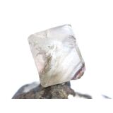 Fluorit weiß-violett Kristall / Oktaeder / Rohstein - Sonderqualität - ca. 3,6 cm x 3,5 cm x 3,5 cm