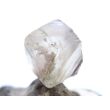 Fluorit weiß-violett Kristall / Oktaeder / Rohstein - Sonderqualität - ca. 3,6 cm x 3,5 cm x 3,5 cm
