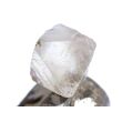 Fluorit weiß-violett Kristall / Oktaeder / Rohstein - Sonderqualität - ca. 3,6 cm x 3,5 cm x 3,5 cm