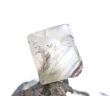 Fluorit weiß-violett Kristall / Oktaeder / Rohstein - Sonderqualität - ca. 3,6 cm x 3,5 cm x 3,5 cm