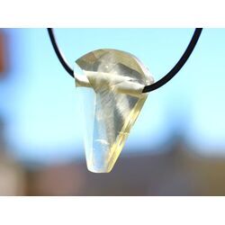 Limonen Citrin (Limoncitrin / Limonenquarz) Schmuckstein facettiert gebohrt - Sonderqualit�t - Handarbeit - ca. 2,5 - 3 cm / ca. 5-7g/St