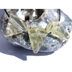 Limonen Citrin (Limoncitrin / Limonenquarz) Schmuckstein facettiert gebohrt - Sonderqualit�t - Handarbeit - ca. 2,5 - 3 cm / ca. 5-7g/St