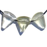 Limonen Citrin (Limoncitrin / Limonenquarz) Schmuckstein facettiert gebohrt - Sonderqualität - Handarbeit - ca. 2,5 - 3 cm / ca. 5-7g/St