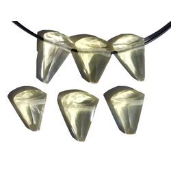 Limonen Citrin (Limoncitrin / Limonenquarz) Schmuckstein facettiert gebohrt - Sonderqualit�t - Handarbeit - ca. 2,8 - 3,5 cm / ca. 8-10g/St