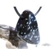 Schneeflockenobsidian Schmuckstein / Trommelstein gebohrt - Sonderqualität - ca. 3 cm x 2,2 cm x 1,5 cm