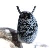 Schneeflockenobsidian Schmuckstein / Trommelstein gebohrt - Sonderqualität - ca. 3 cm x 1,9 cm x 1,6 cm