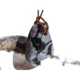 Schneeflockenobsidian Trommelstein gebohrt - ca. 2,3 cm x...