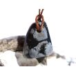 Schneeflockenobsidian Trommelstein gebohrt - ca. 2,3 cm x 2 cm x 1,2 cm