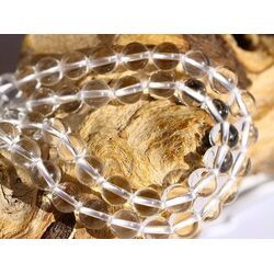 Bergkristall Halskette / Kugelkette - Kugeln 8 mm - ca. 80 cm - AA-Sonderqualit�t -