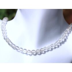 Bergkristall Halskette / Kugelkette - Kugeln 6 mm - ca. 80 cm - AA-Sonderqualit�t -