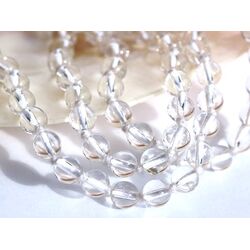 Bergkristall Halskette / Kugelkette - Kugeln 6 mm - ca. 45 cm - Sonderqualit�t -