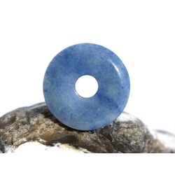 Blauquarz Donut Edelstein 20 mm (3,5 mm stark)