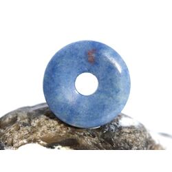 Blauquarz Donut Edelstein 20 mm (3,5 mm stark)