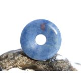 Blauquarz Donut Edelstein 20 mm (3,5 mm stark)